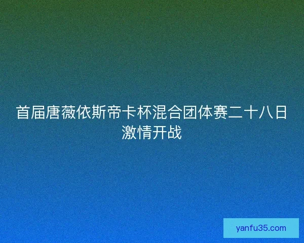 首届唐薇依斯帝卡杯混合团体赛二十八日激情开战